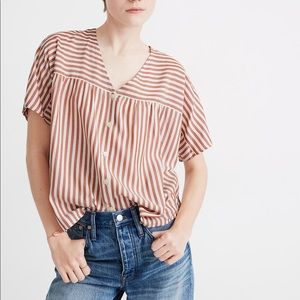 Rhyme Button Front top in Stripe Play